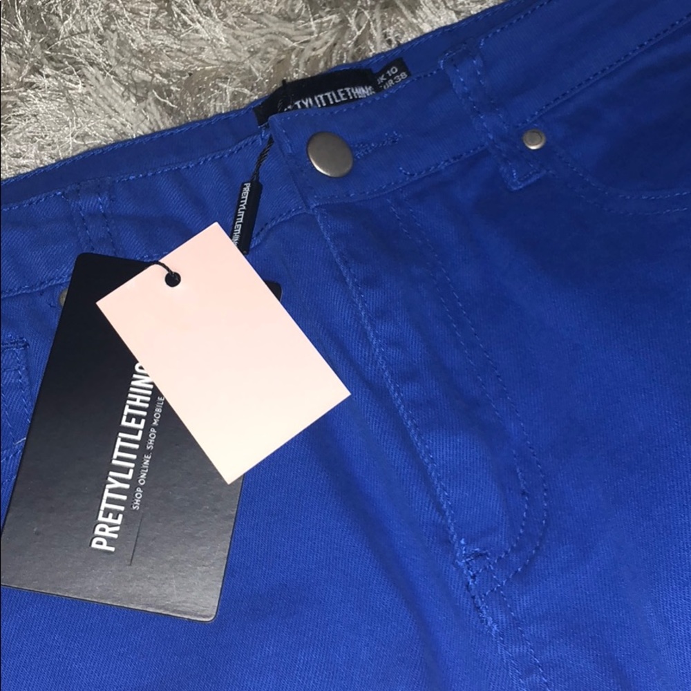 Cobalt ripped skinny jeans